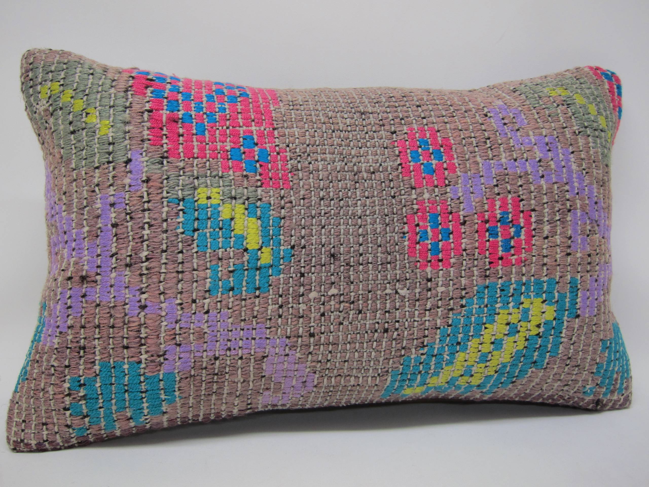 12x20 Turkish Kilim Pillow Cover